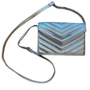 Express Metallic Silver Crossbody Purse